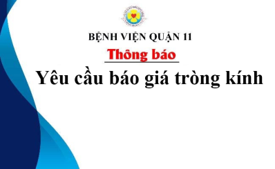 Thông báo yêu cầu báo giá tròng kính